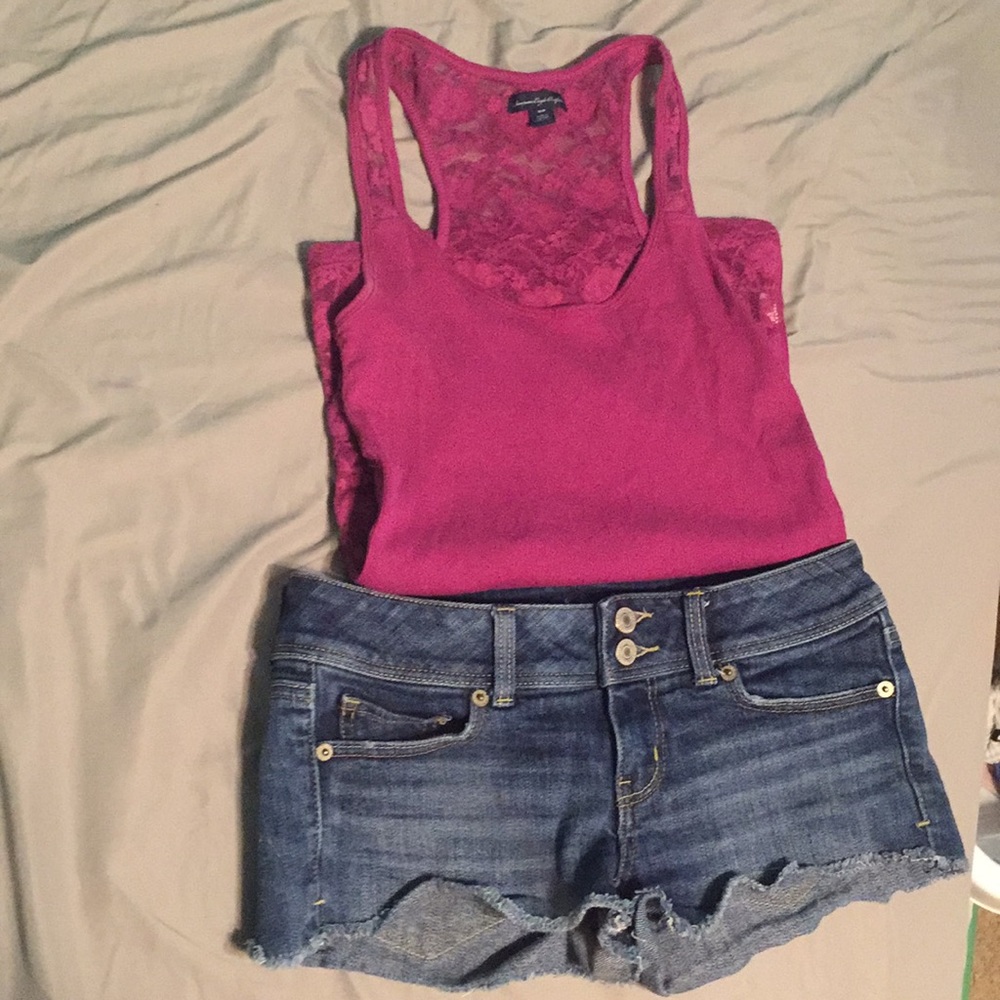 American Eagle Blue Jean Shorts